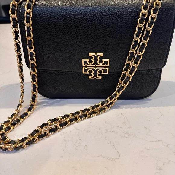 Tory Burch Black Crossbody Bag with Gold Logo - Picture 3 of 7